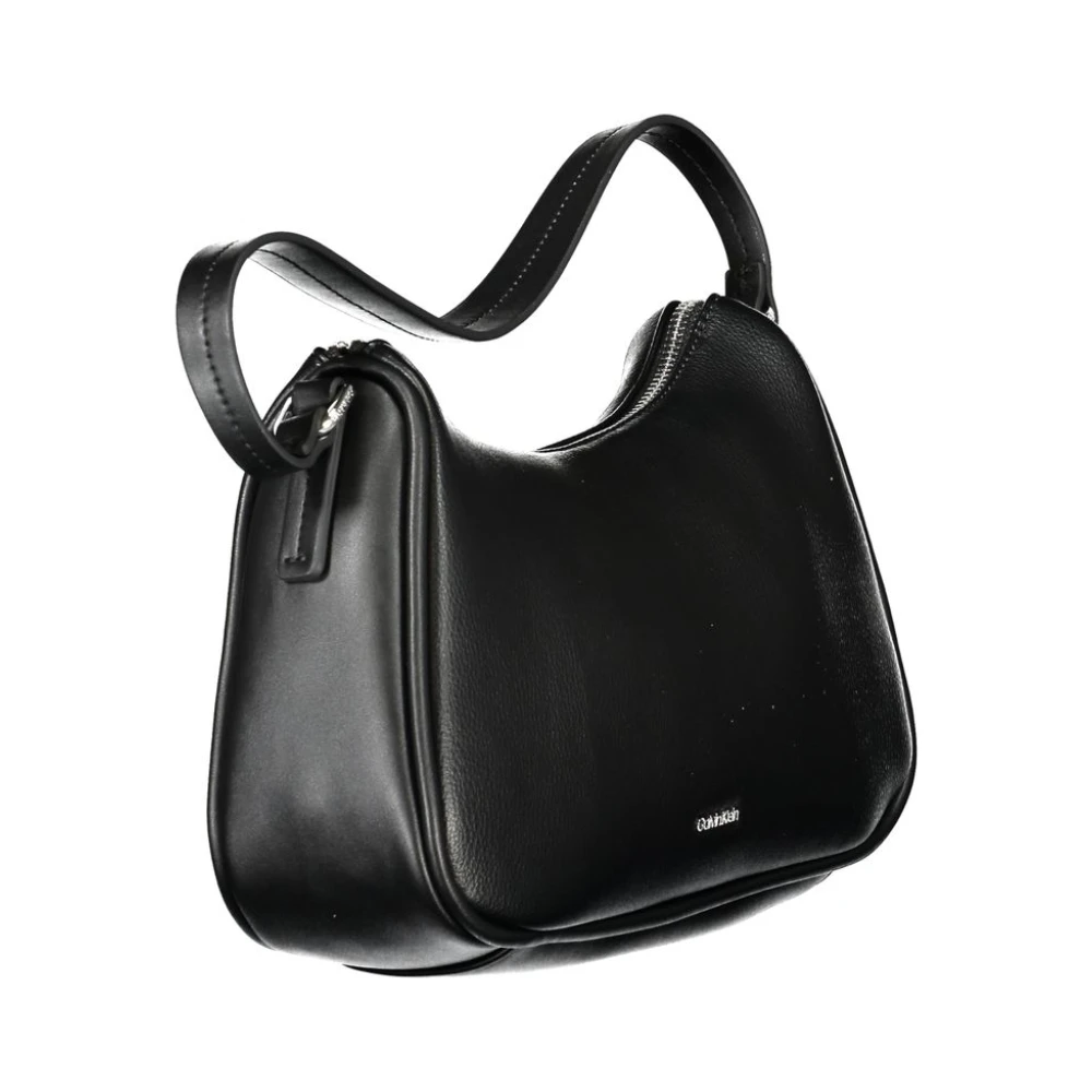 Calvin Klein Zwarte Polyester Handtas Black Dames