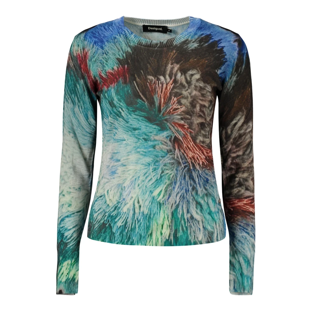 Desigual Women's Turquoise Woman Sweater - Image 3