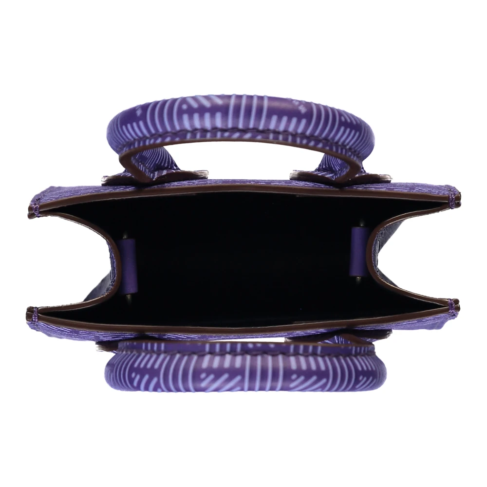 Moreau Paris Korrelig Leren Schoudertas Purple Dames