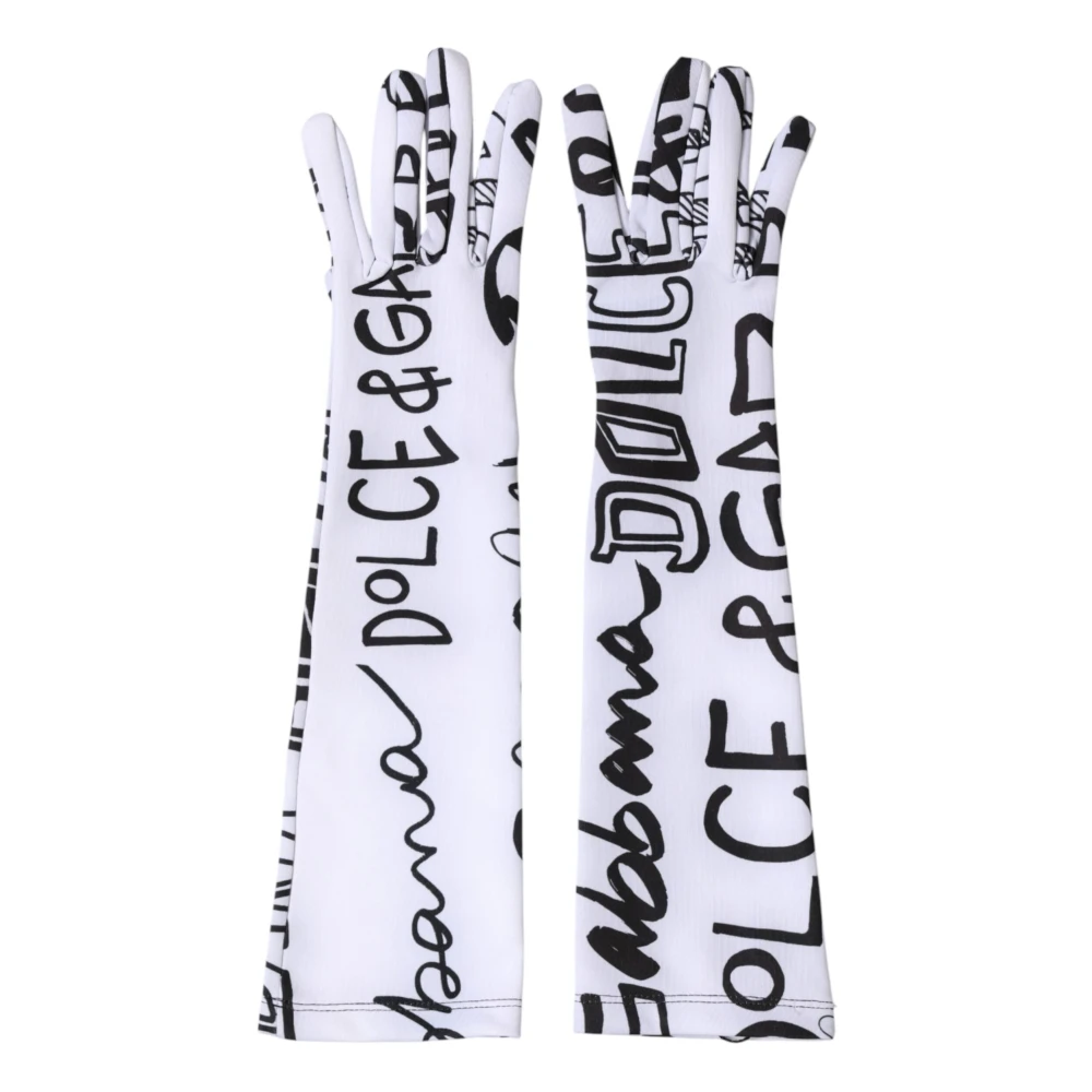 Dolce & Gabbana Women's White Gloves, One Size, Long Gloves