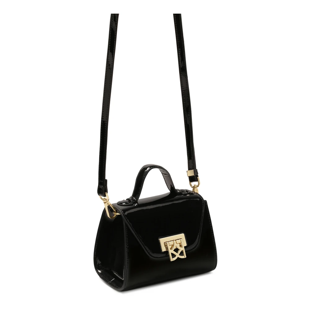 Kazar Elegante gelakte handtas met handvat Black Dames