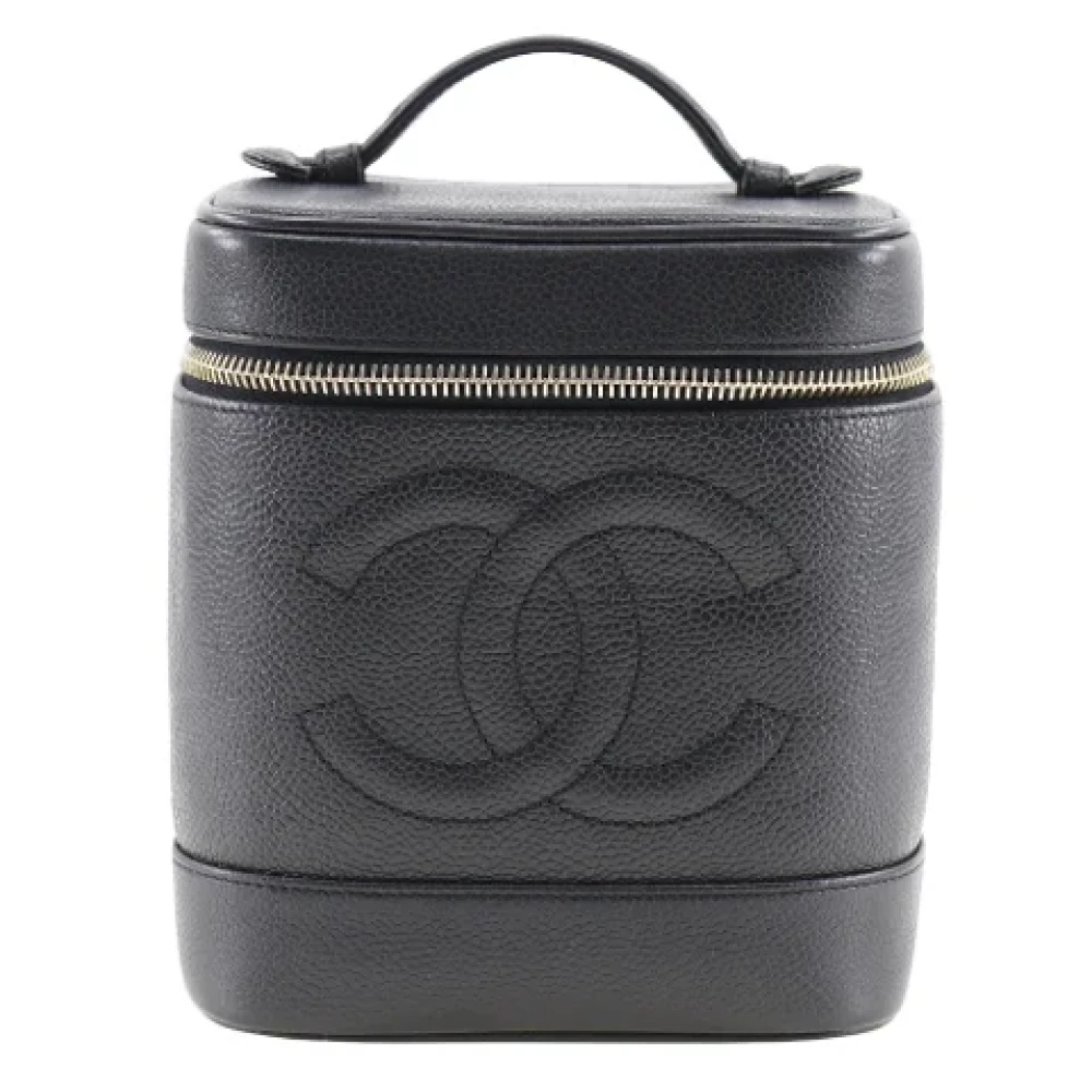 Chanel Vintage Pre-owned Leather handbags Black Dames