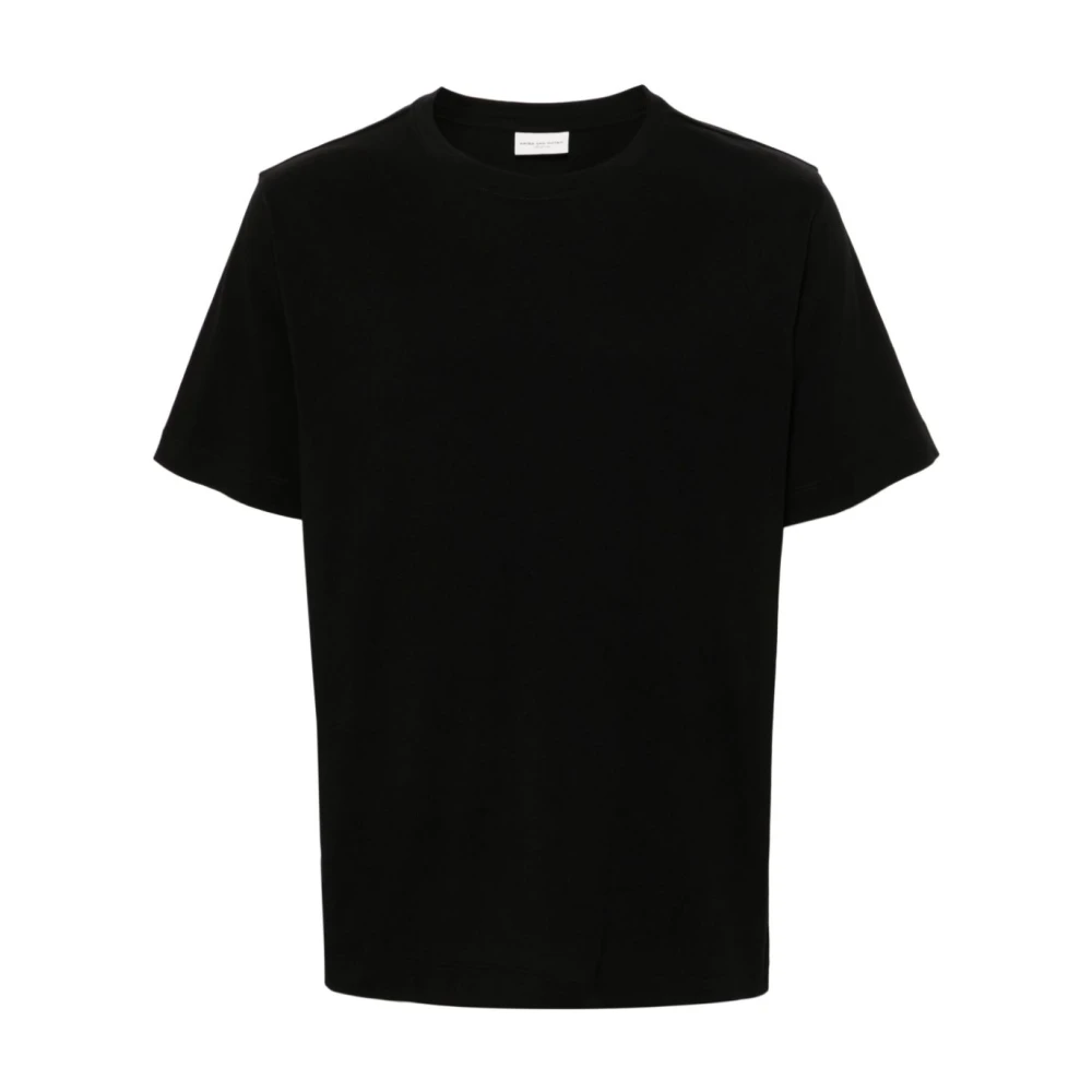 Dries Van Noten Zwarte Hertz T-shirt Black Heren