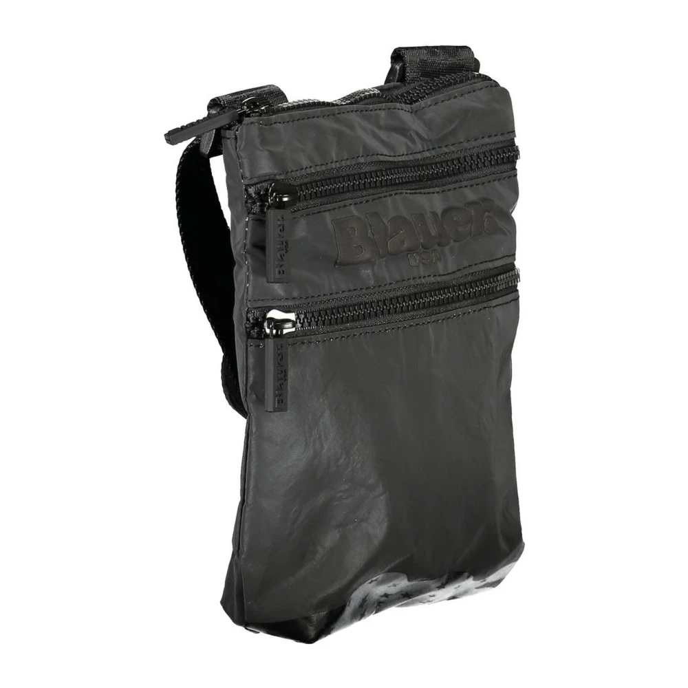 Blauer Schoudertas met zakken en logo Black Heren