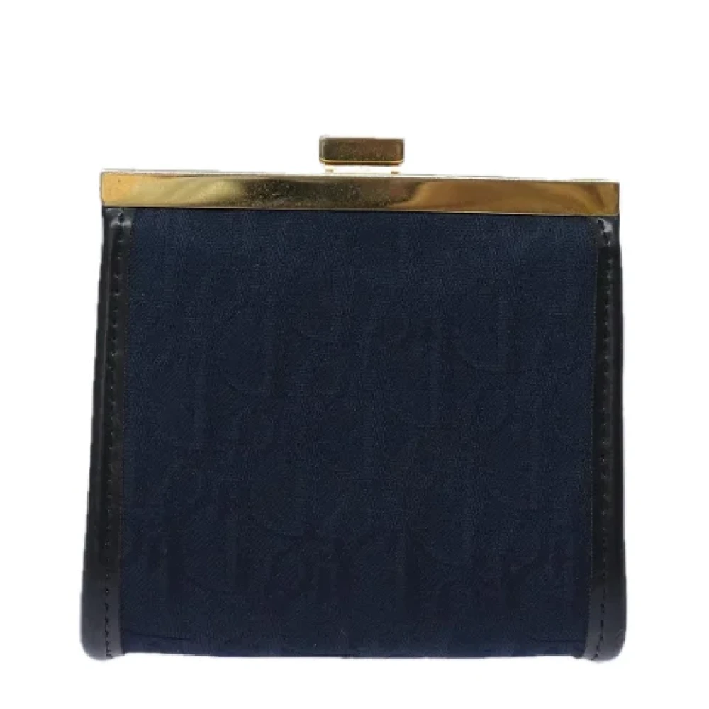 Dior Vintage Pre-owned Canvas wallets Blue Dames