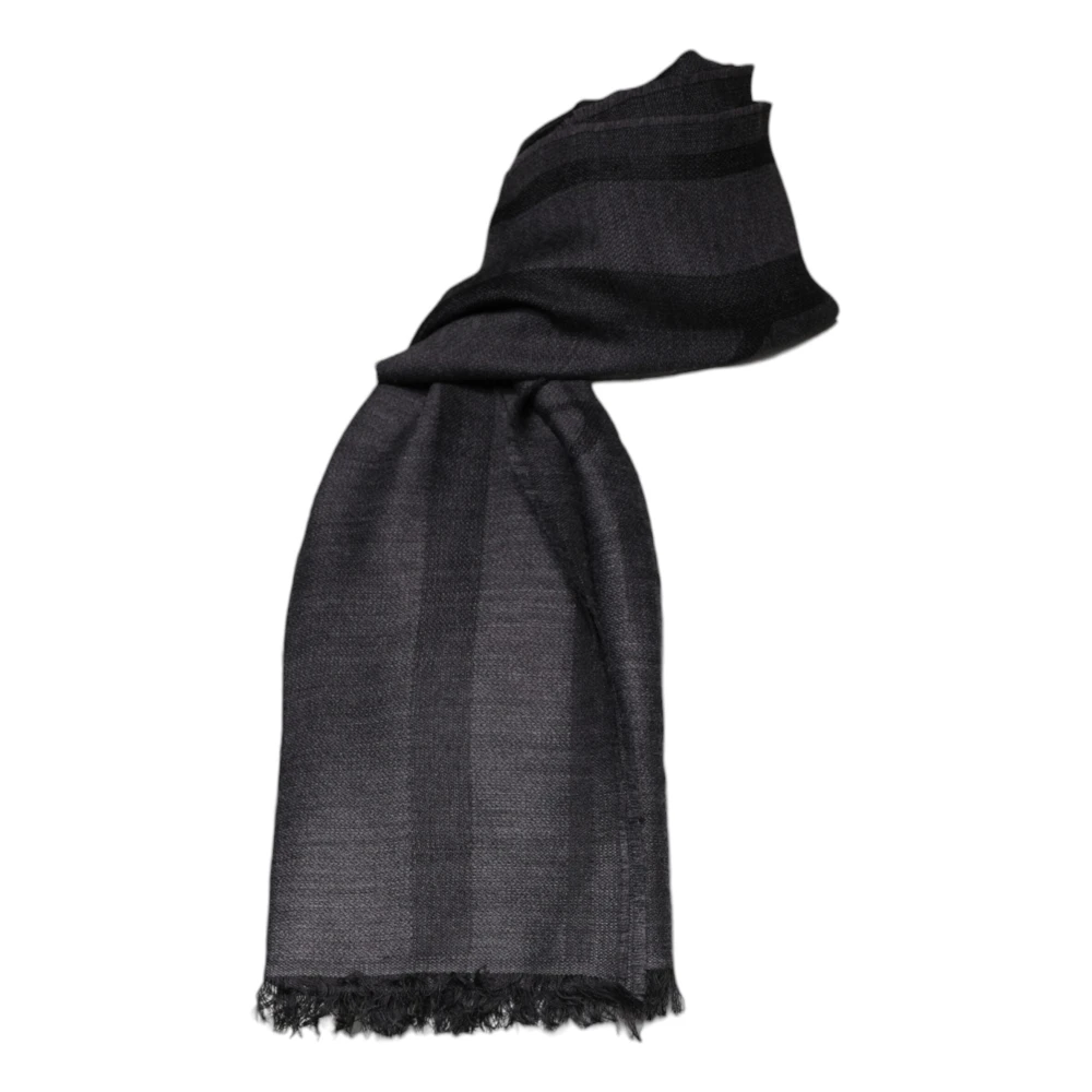Gianfranco Ferré Unisex Gray Foulard Patterned Neck Shawl