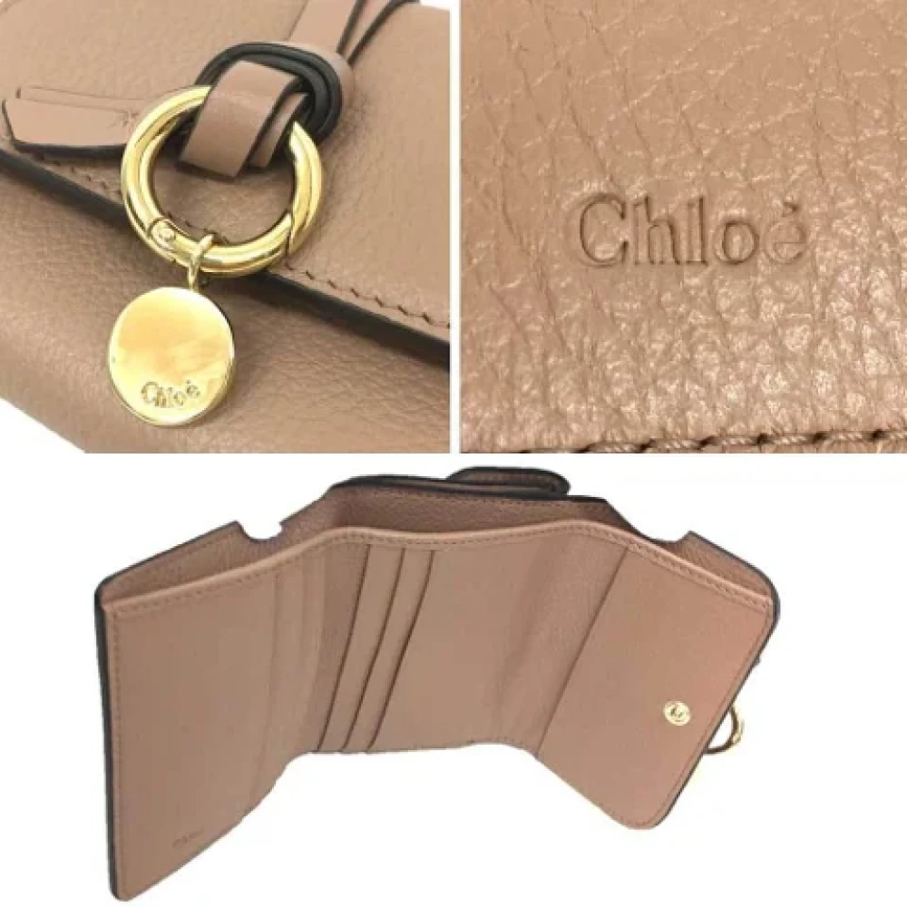 Chloé Pre-owned Leather wallets Beige Dames