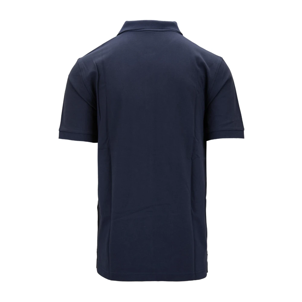 Fay Heren Button Polo Shirt Blue Heren