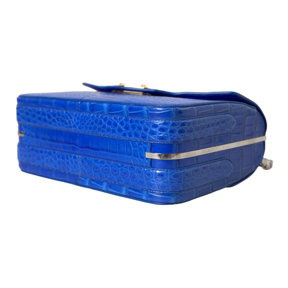 Balenciaga Chique Schoudertas met Alligator Ketting Blue Dames