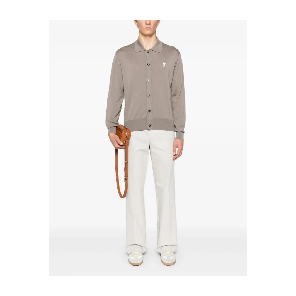 Ami Paris Witte Cardigan met ADC Design Gray Heren
