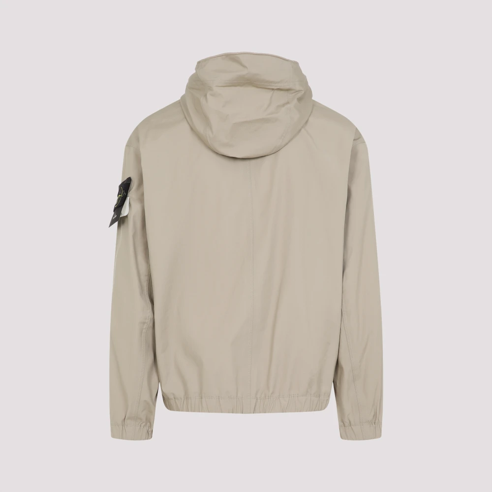 Stone Island Neutrale Katoenen Jas Ss25 Beige Heren