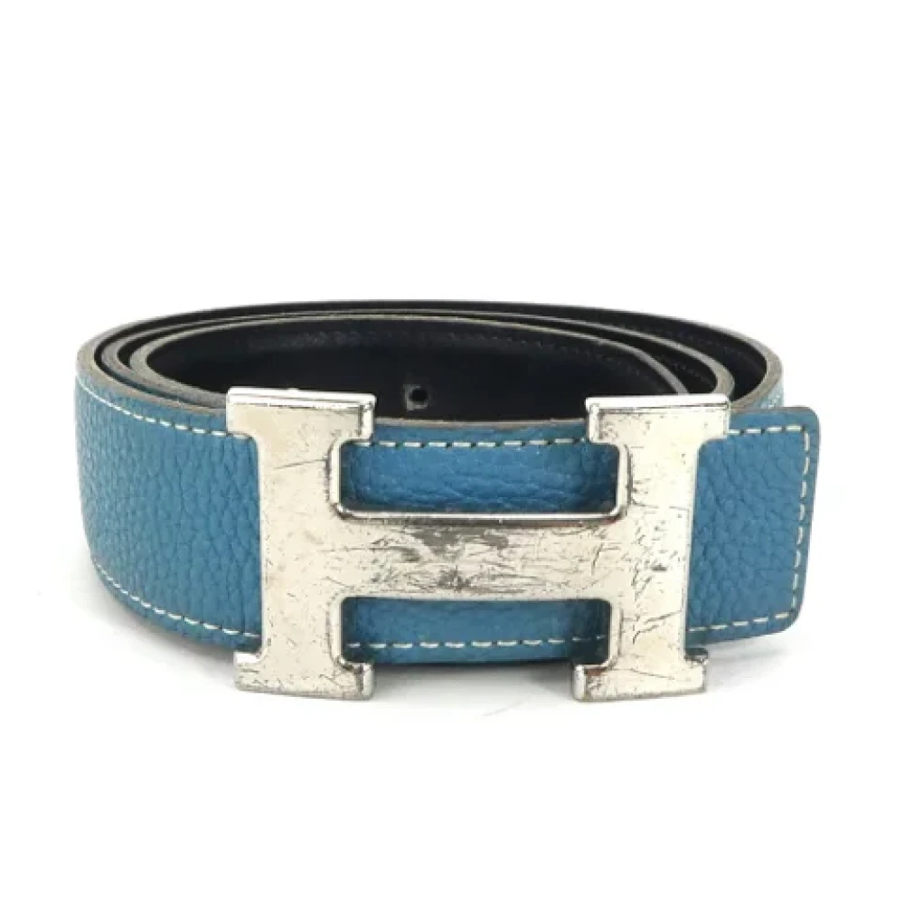 Hermès Vintage Pre-owned Leather belts Blue Heren