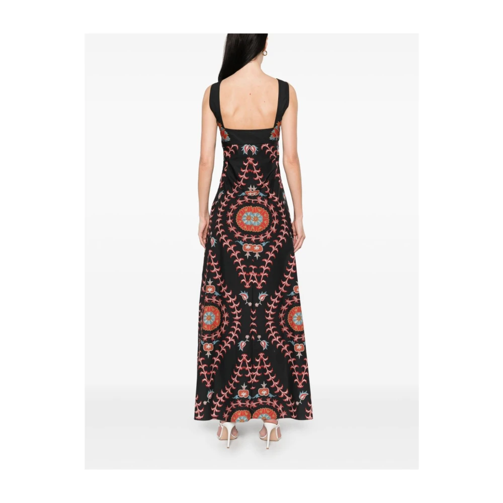 Giambattista Valli Rode Bloemen Korset Jurk Multicolor Dames