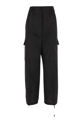 Oversized Linne-Blandningsbyxor