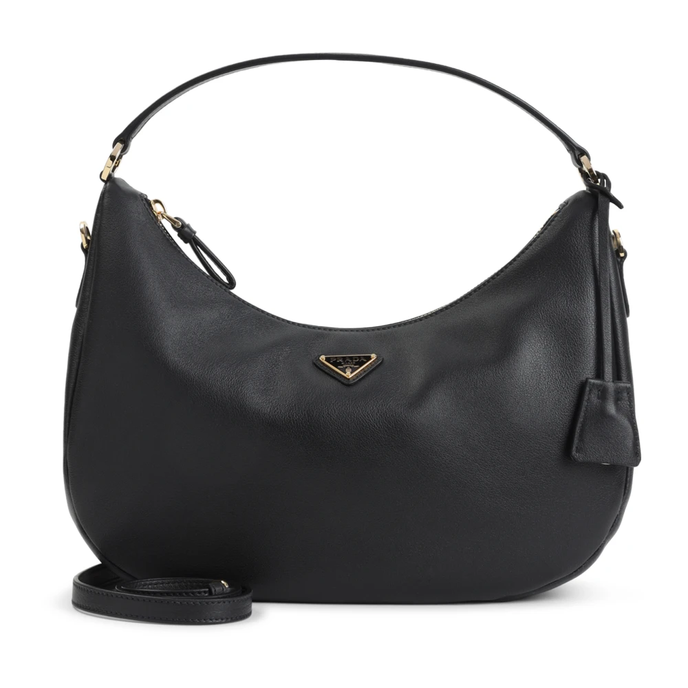 Prada Women's Black Shoulder Bags, One Size, Calf Leather Shoulder Bag
