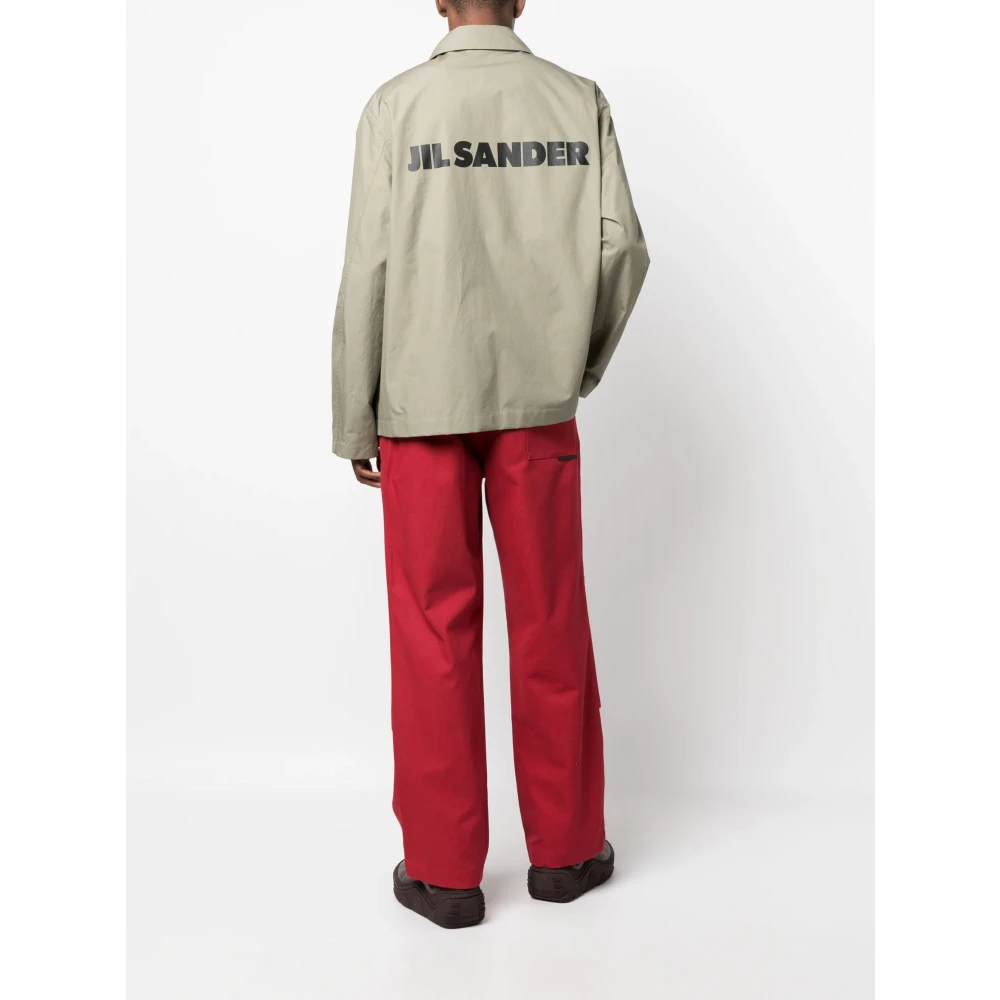 Jil Sander Luxe wollen shorts in olijfgroen Green Heren
