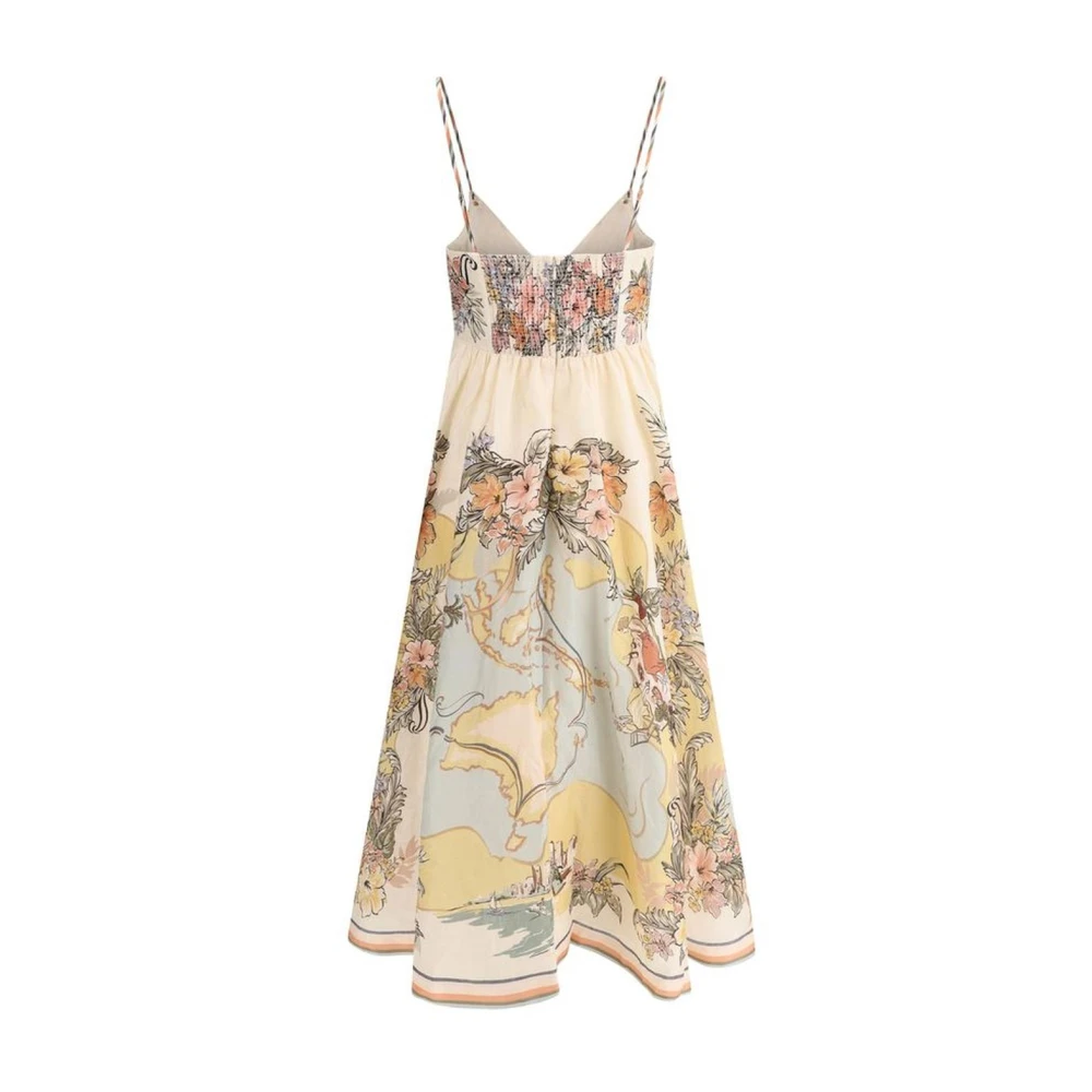 Zimmermann Mouwloze Linnen Jurk met Nautisch Patroon Multicolor Dames