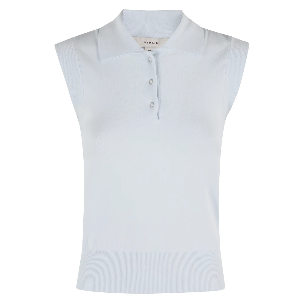 Remain Birger Christensen Gebreide Polo Blue Dames