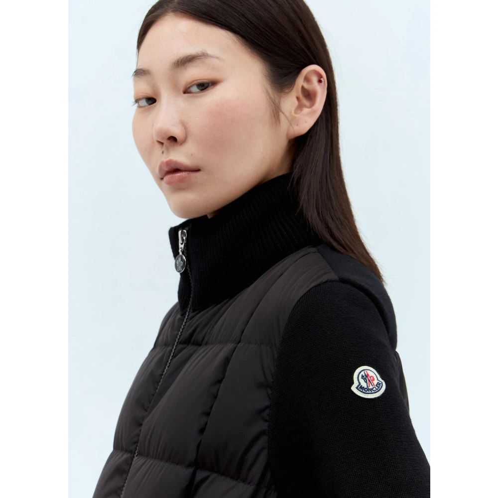 Moncler Gewatteerde Zip-Up Vest Black Dames