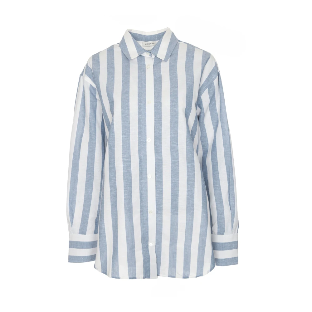 Anine Bing Oversized linnen overhemd White Dames