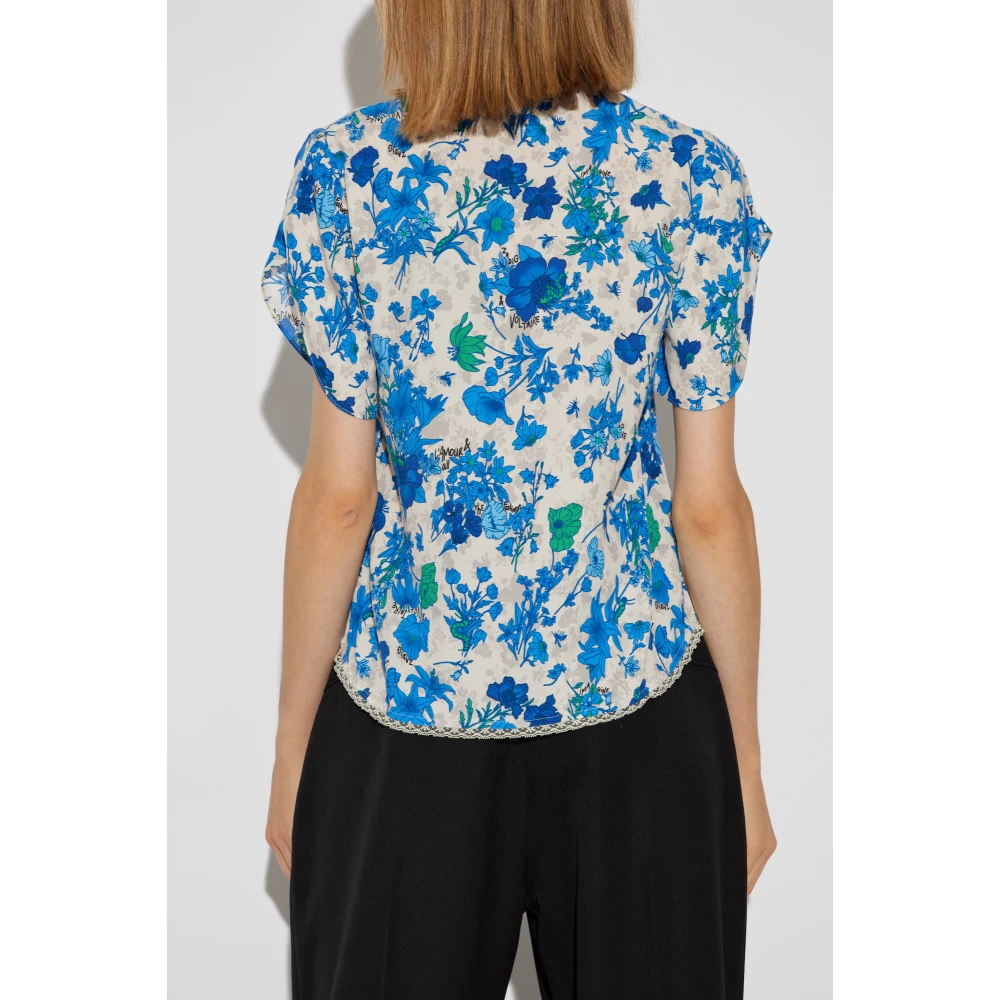 Zadig & Voltaire Top `Tiffiny` Blue Dames