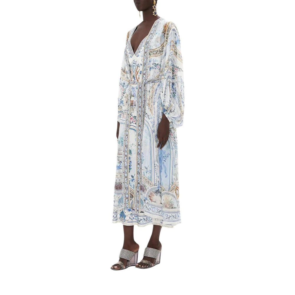 Camilla Oceanic Blues Blouson Mouwlaag Multicolor Dames