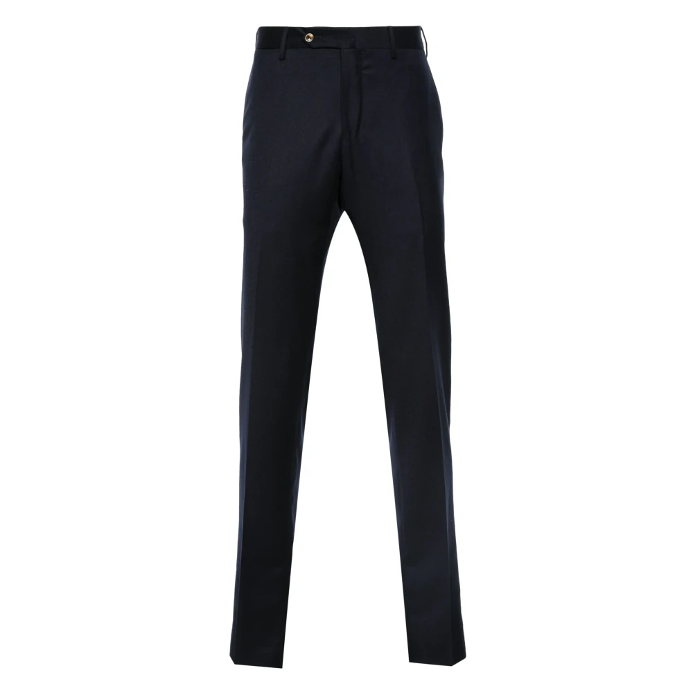 PT Torino Wol Zijde Broek Zakken Blue Heren