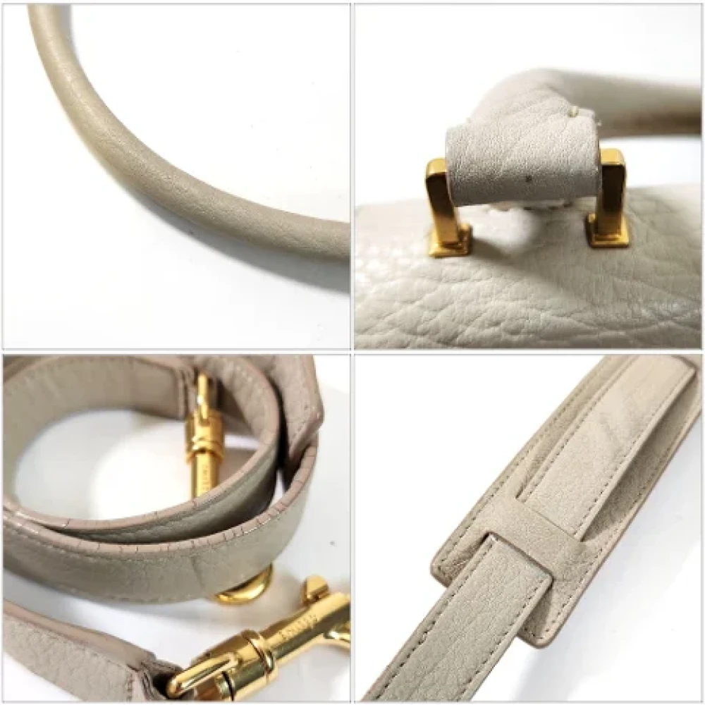 Celine Vintage Pre-owned Fabric celine-bags Beige Dames