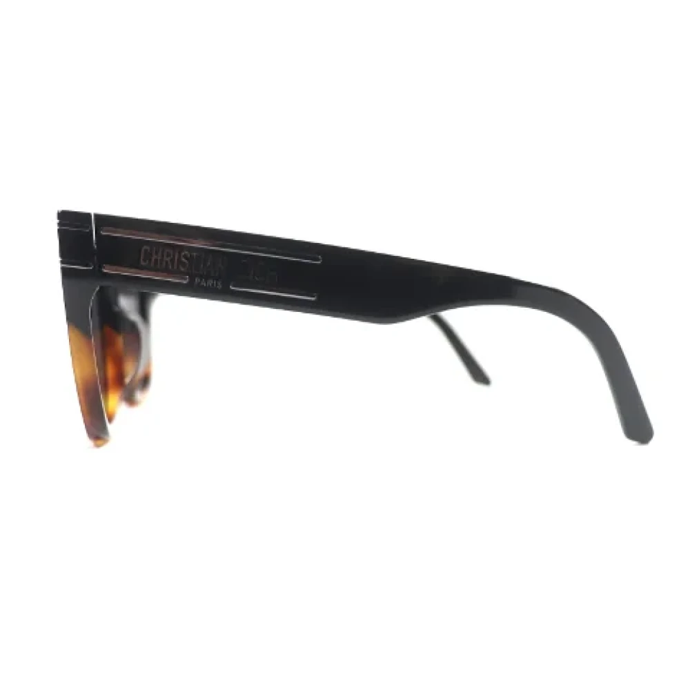 Dior Vintage Pre-owned Fabric sunglasses Black Dames