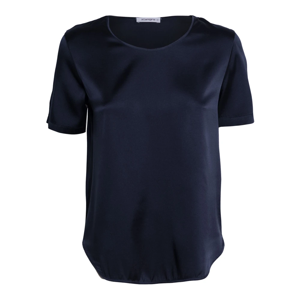 Kangra Blouses, Female, Xs, Blusa Girocollo Blue