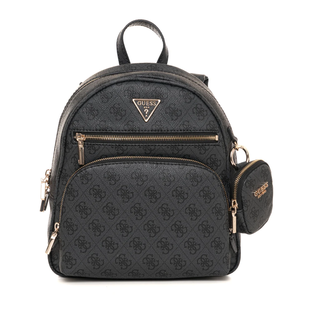 Guess Stijlvolle Power Rugzak met Voorvakken Black Dames