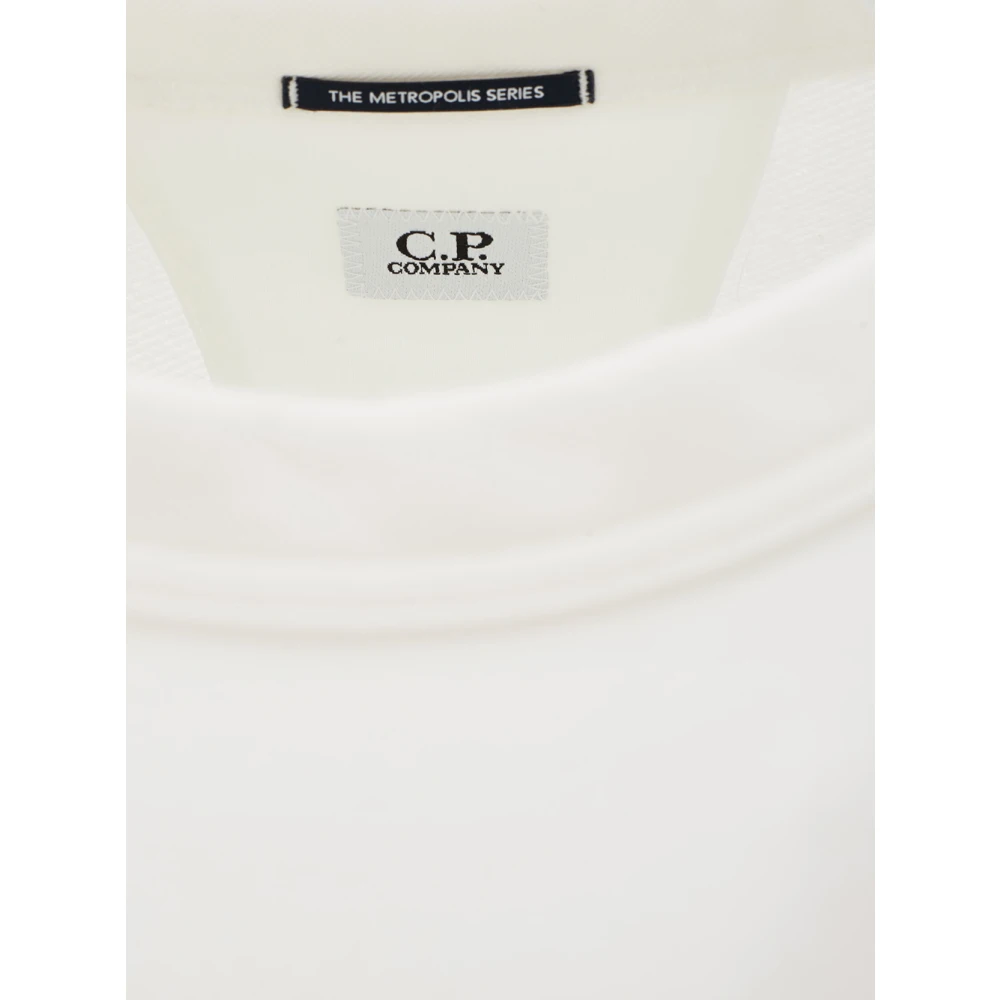 C.P. Company Wit Basic Crewneck Sweatshirt White Heren