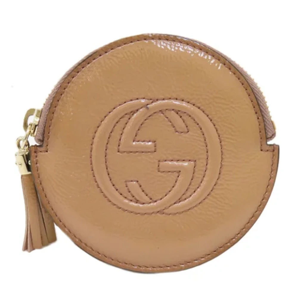 Gucci Vintage Pre-owned Leather wallets Beige Dames