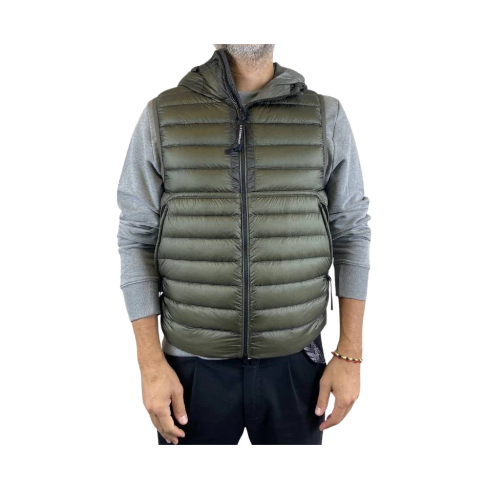 C.P. Company Groene hooded vest met ingebouwde bril Green Heren