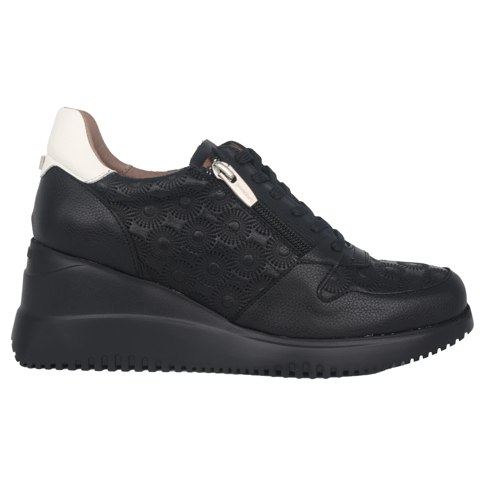 Wonders Regenboog Sleehak Sneaker – Dames Schoenen Zwart