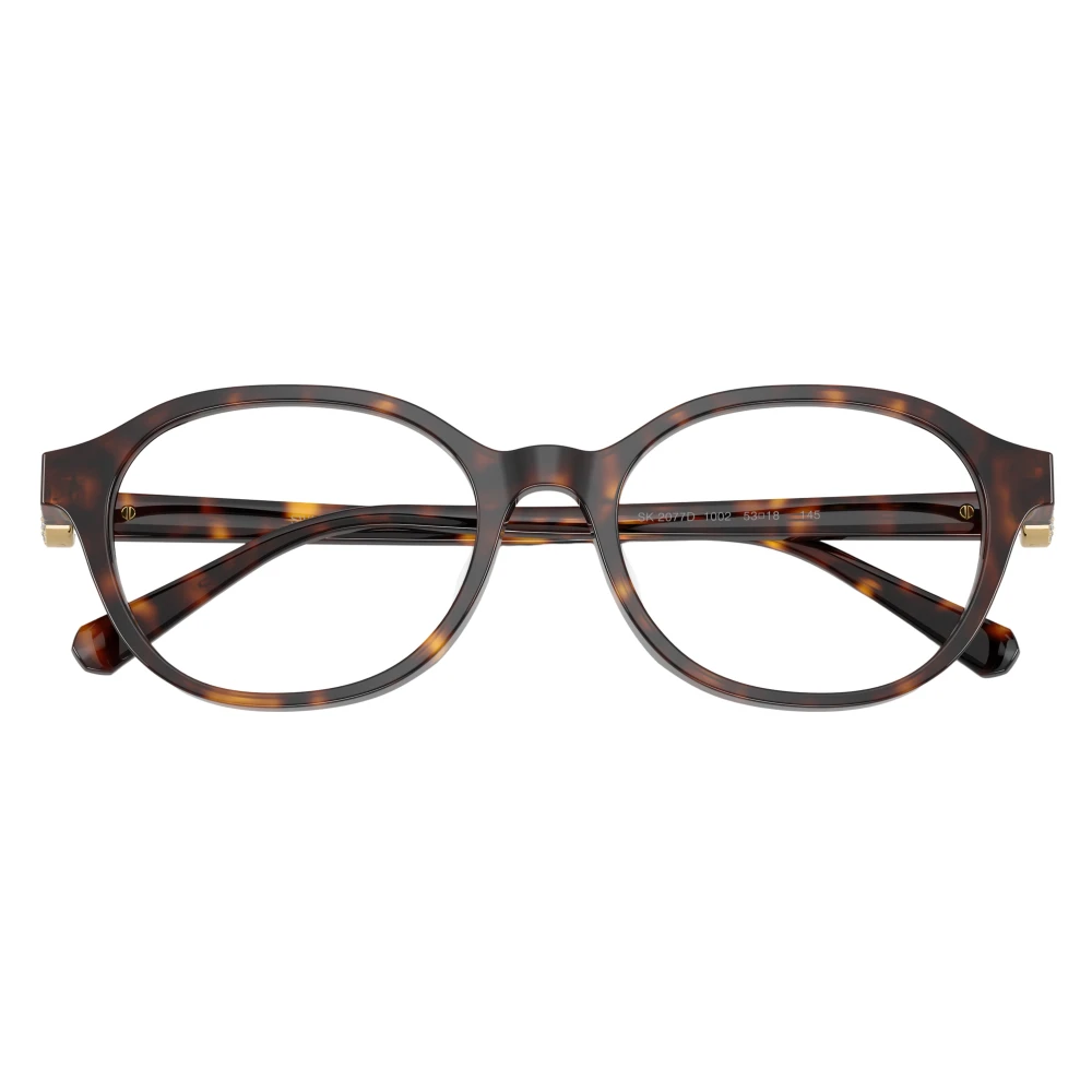 Swarovski Sk2077d 1002 Woman Optical Frames Acetate Turtle Transparent Pantos Normal - Image 2