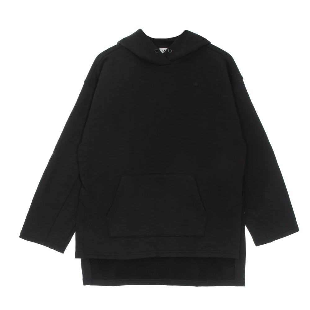 Adidas Zwarte Fleece Hoodie met Asymmetrische Zoom Black Dames