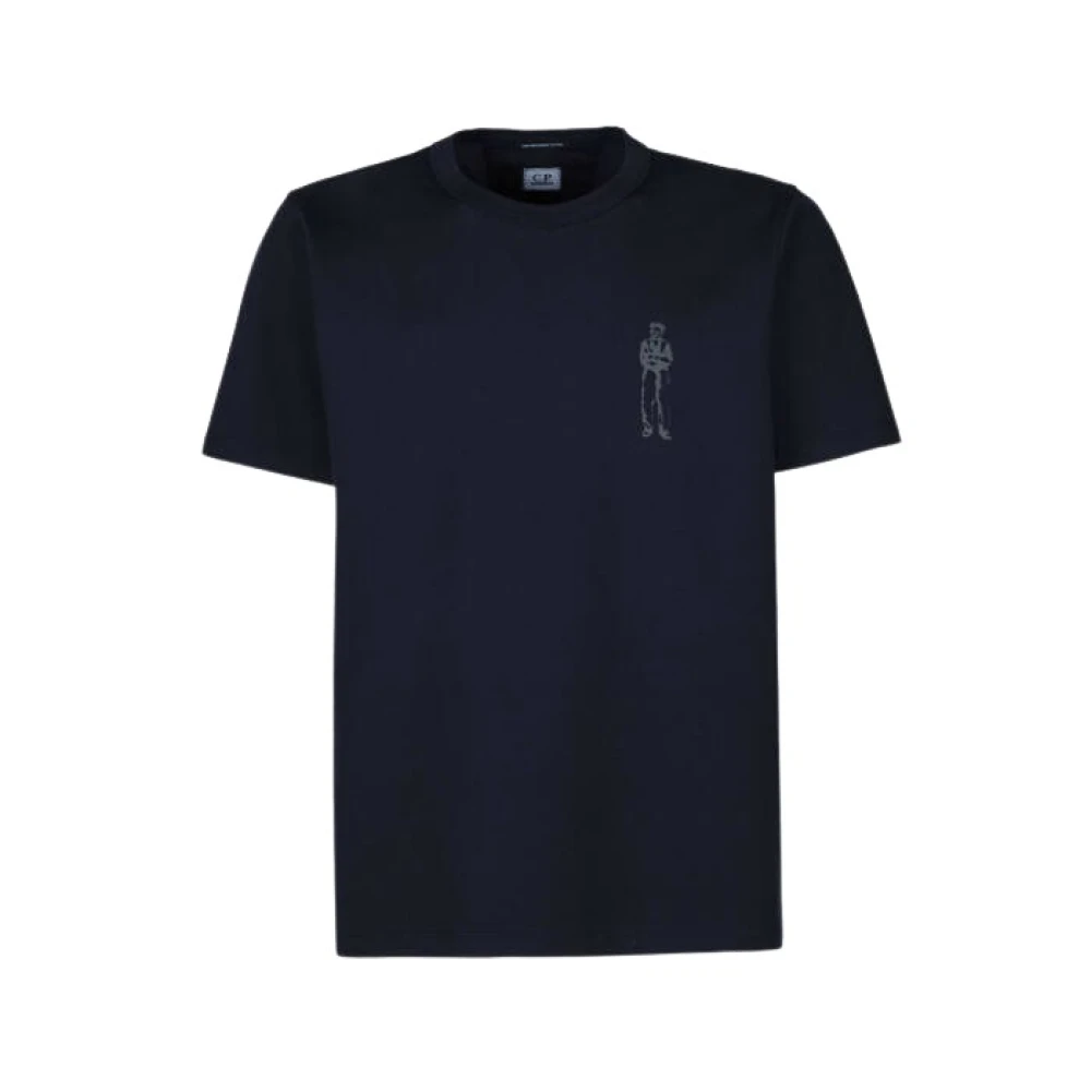C.P. Company Grafisch T-shirt met QR-code Blue Heren