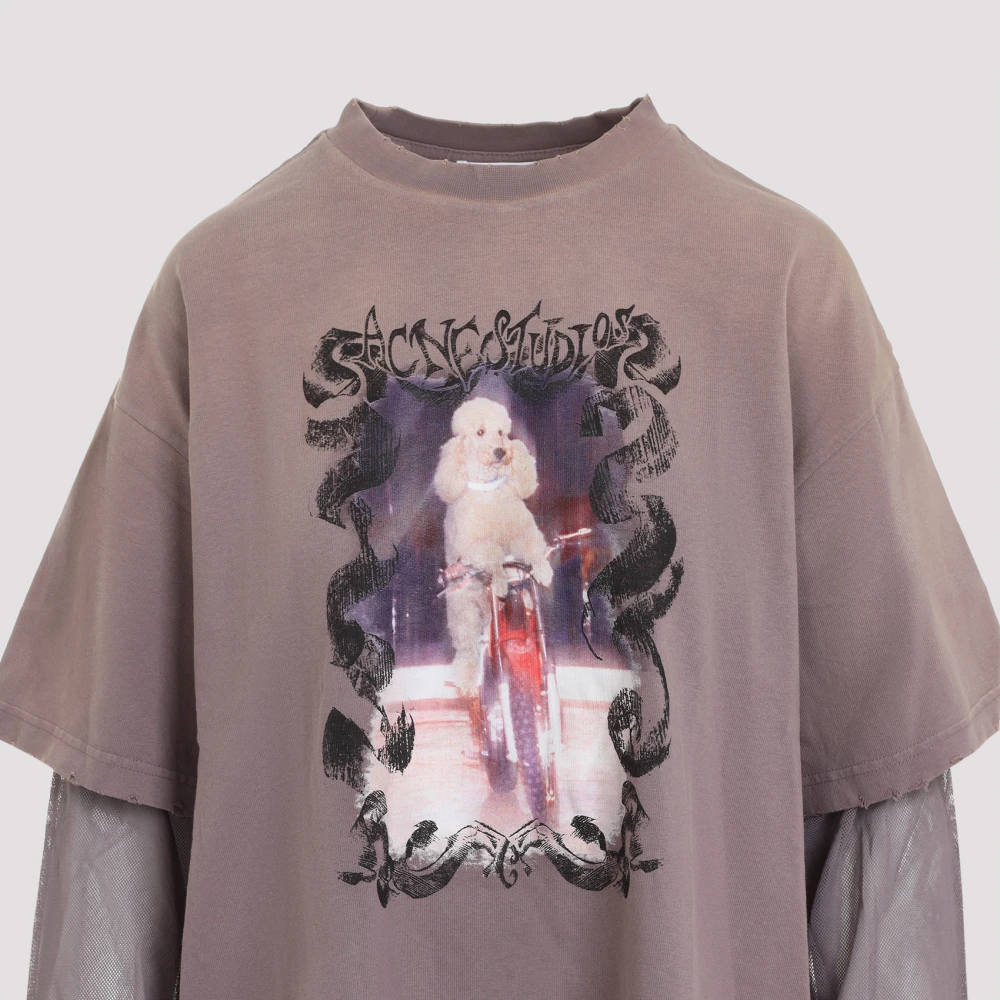 Acne Studios Donker Mauve T-shirt Purple Dames