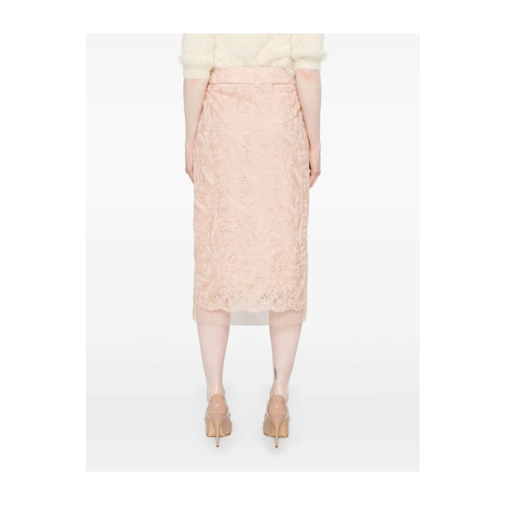 Ermanno Scervino Roze Rok met Riemlussen Pink Dames