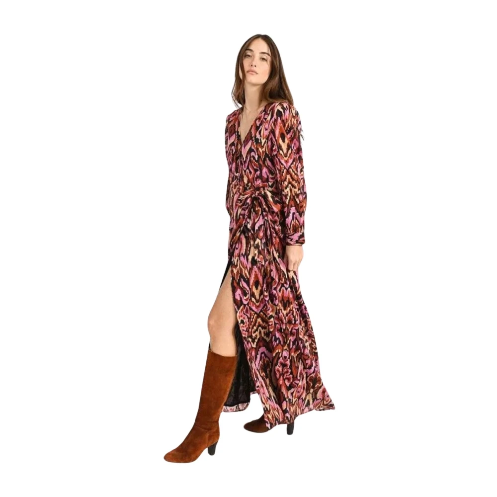 Molly Bracken Gedrukte Wikkel Maxi Jurk Multicolor Dames
