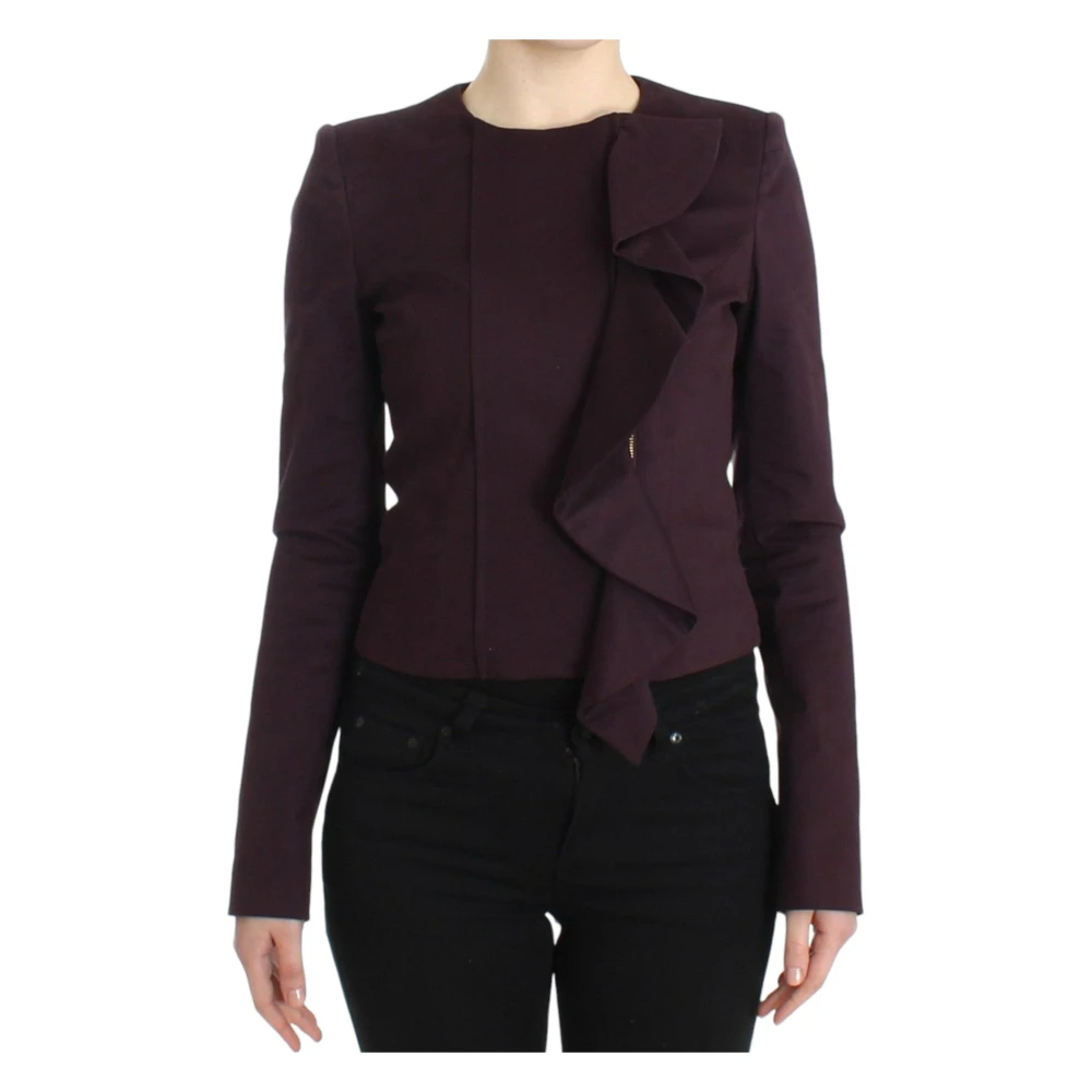 Gianfranco Ferré Elegante Paarse Blazer Katoenmix Purple Dames