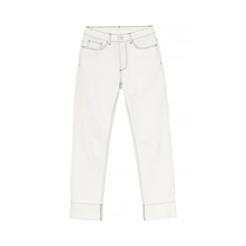 Burberry Straight Leg Jeans White Dames