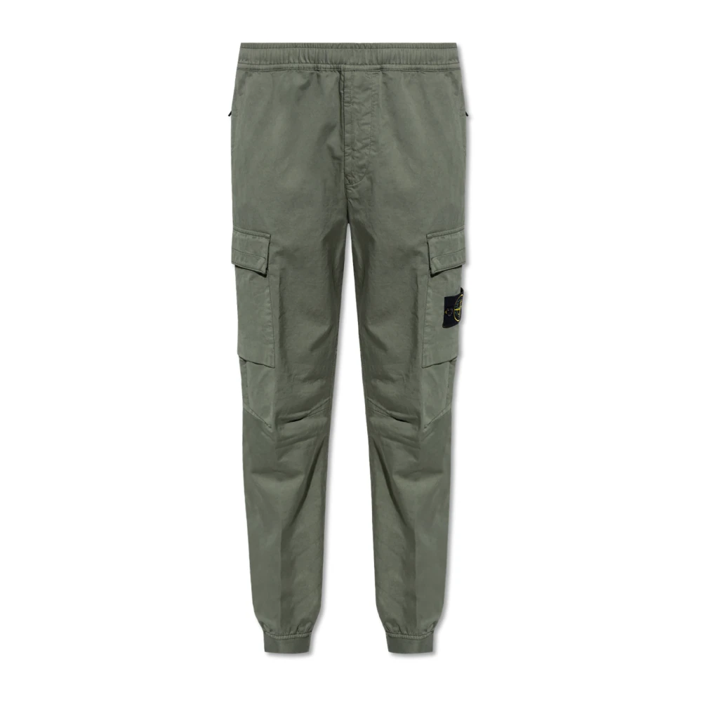 Stone Island Reguliere Taps Toelopende Broeken Green Heren