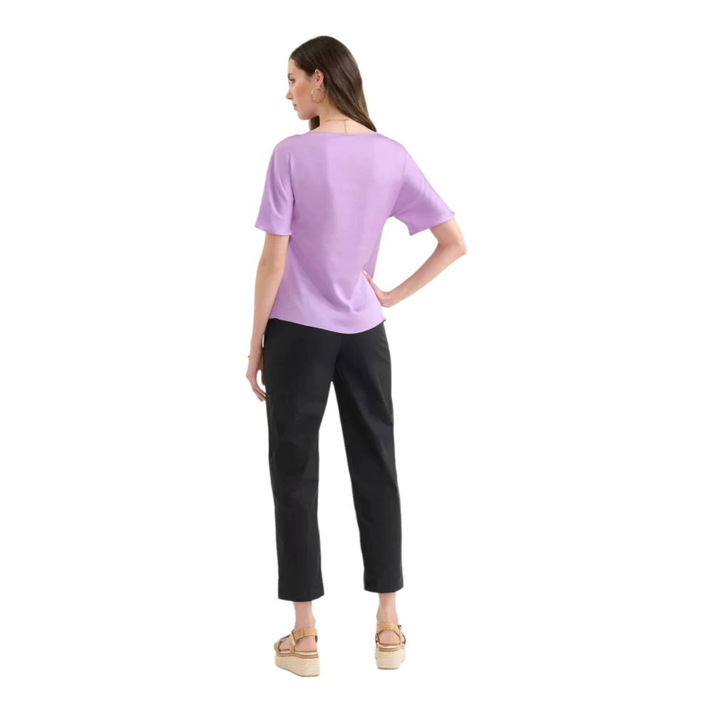 Alviero Martini 1a Classe Korte Mouw Blouse Purple Dames