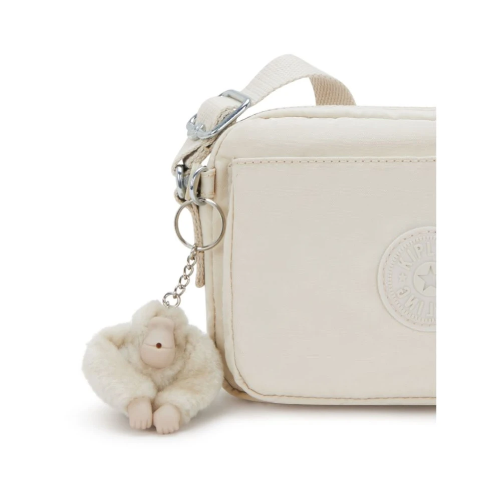 Kipling Verstelbare schoudertas met ritssluiting zakken Beige Unisex