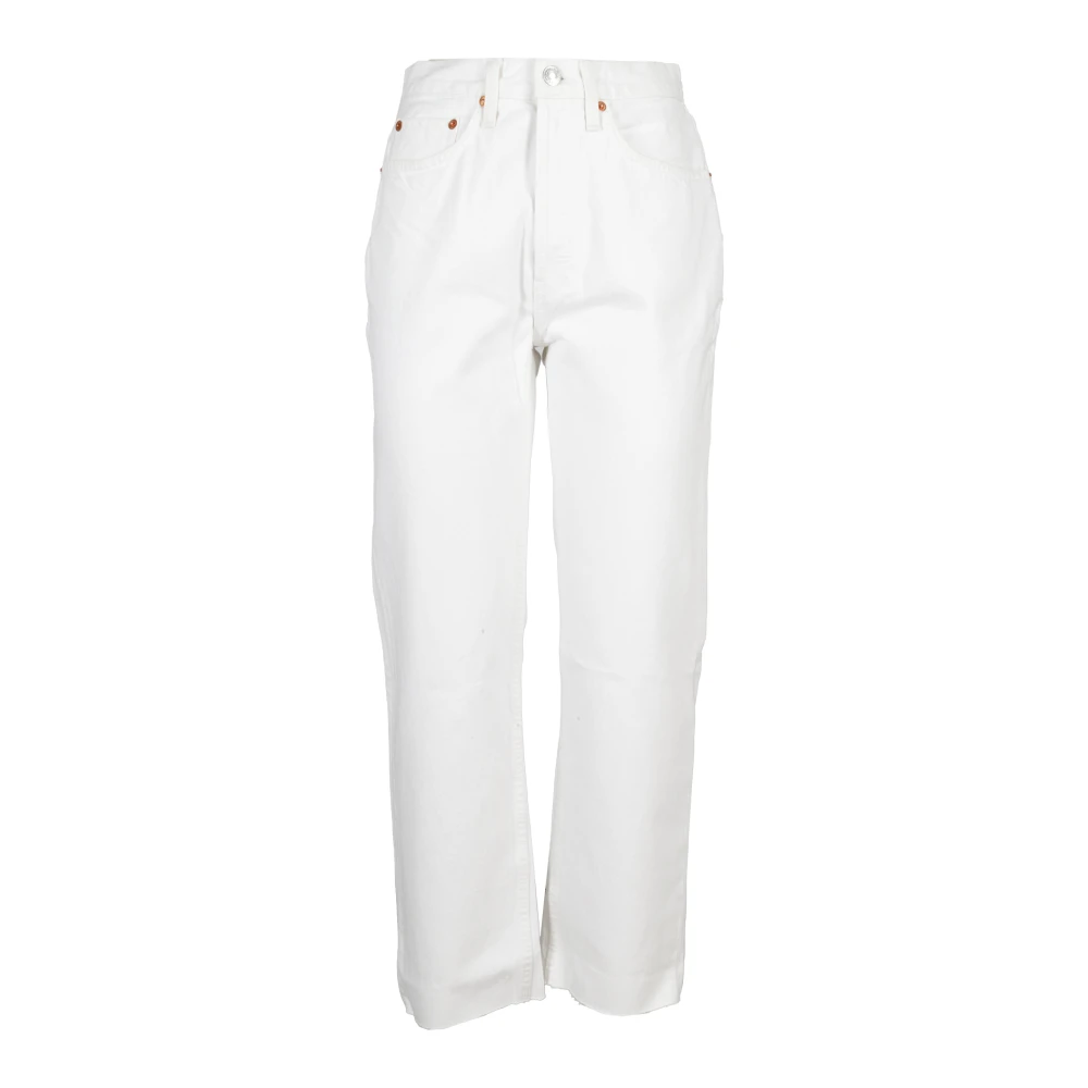Re Done Retro Stove Pipe Jeans White Dames