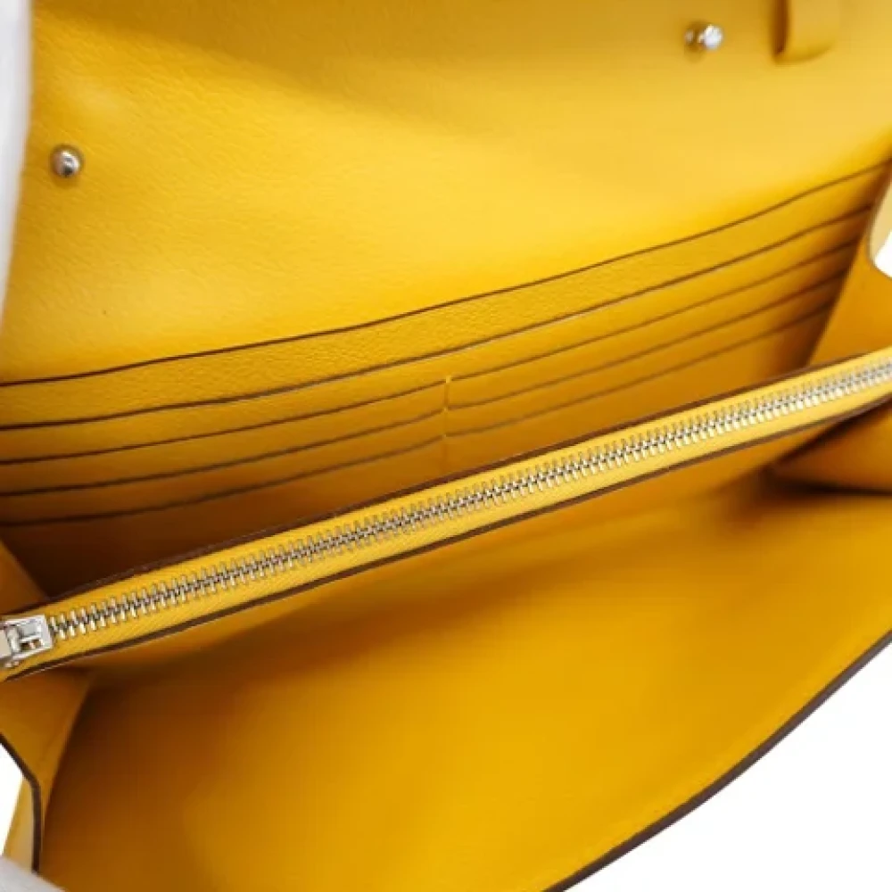 Hermès Vintage Pre-owned Fabric crossbody-bags Yellow Dames