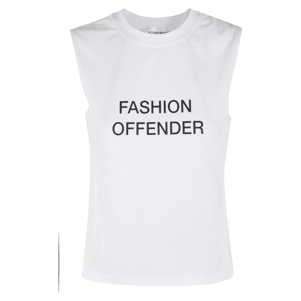 Victoria Beckham Stijlvolle Tanktop voor Vrouwen White Dames