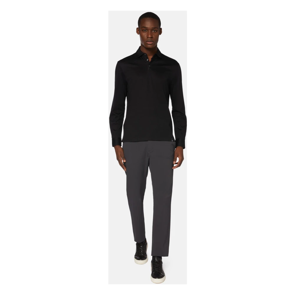 Boggi Milano Performance B Tech Stretch Nylon Broek Black Heren